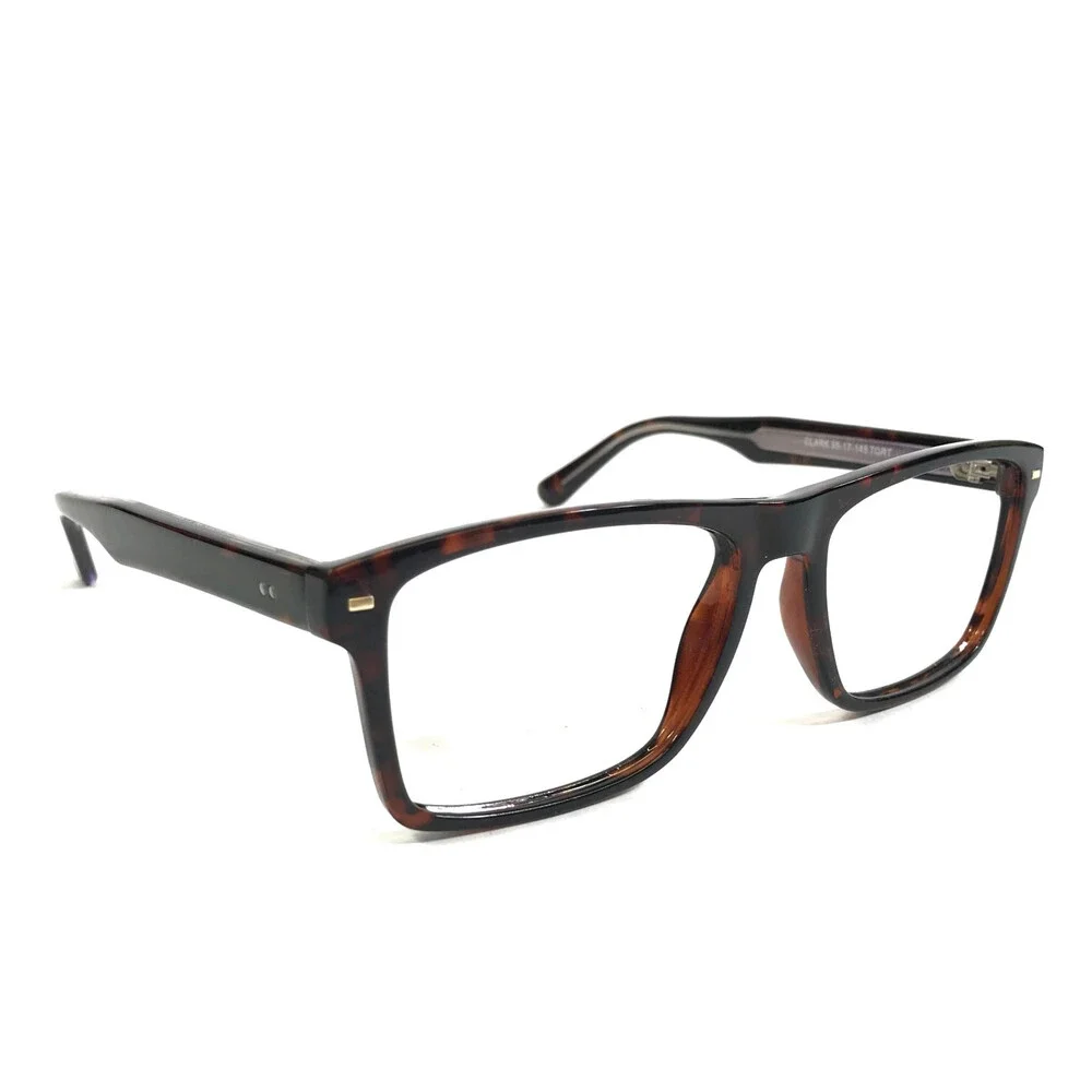 Success Eyeglasses Frames CLARK TORT Tortoise Rectangle Full Rim 55-17-145